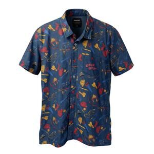 Chucky‎ Mens XL Kidcore Grunge Maximalist Indie Sleaze Streetwear Button Shirt